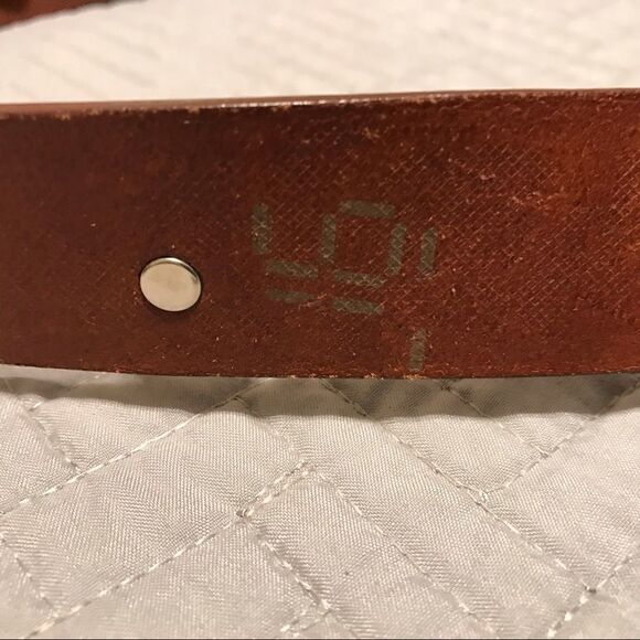 Leather Tack Belt with Silver Flowers and Embossed Leather - Picture 6 of 12